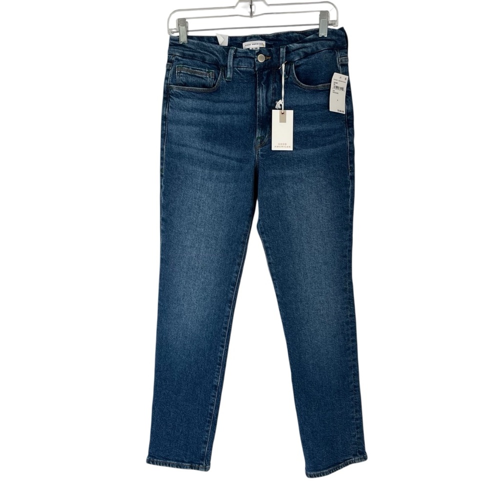Good American Good Classic Jeans Blue High Rise Skinnyish Fit 8 / 29 NWT Women's